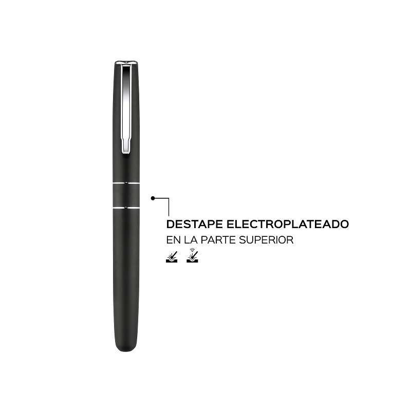 BP187-ELECTROPLATEADO--- Bolígrafo London con logo para Merchandising y Regalos Empresariales