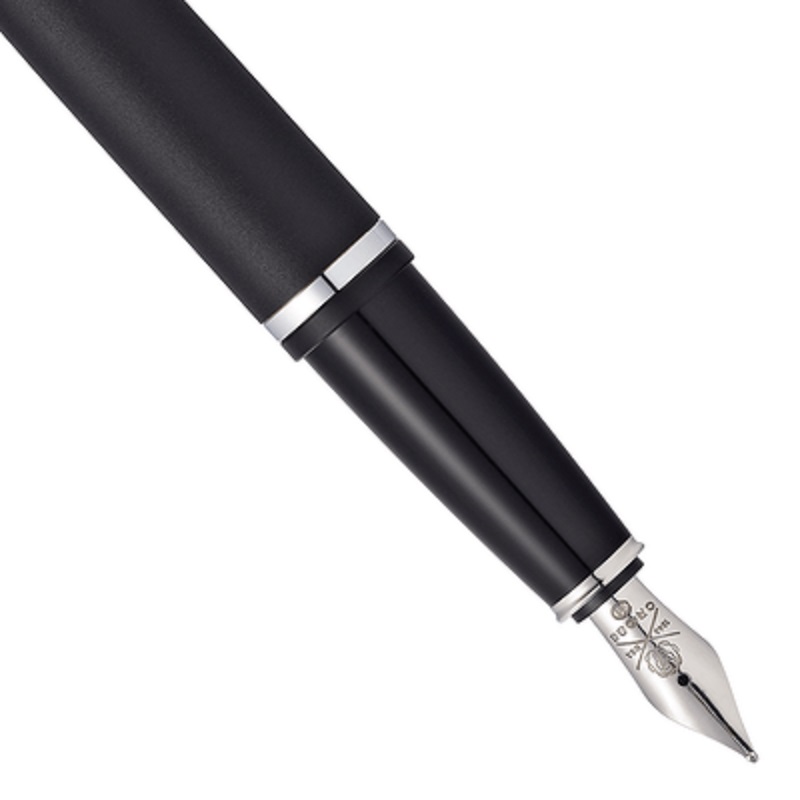 8QMS1614 Pluma Cross Calais negro mate2 Pluma cross calais negro mate con logo para Merchandising y Regalos Empresariales