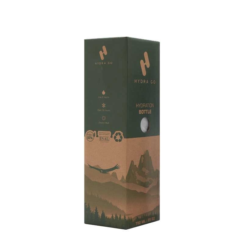 Botella HydraGo 750 ml packing Botella HydraGo 750 ml con logo para Merchandising y Regalos Empresariales